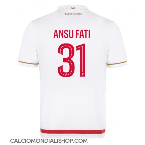 Maglie da calcio AS Monaco Ansu Fati #31 Prima Maglia 2025-26 Manica Corta Maglie da calcio AS Monaco Ansu Fati #31 Prima Maglia 2025-26 Manica Corta